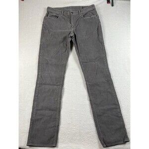 Bonobos Men's Button Closure Pockets Corduroy Straight Leg Pants Gray Size 34